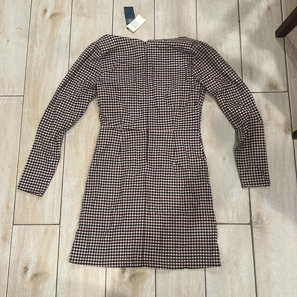 Abercrombie & Fitch NWT Fall Longsleeve Houndstooth Mini Dress Size XS - Picture 6 of 7